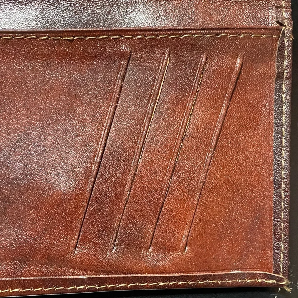 Vintage Bosca Brown full grain hide Leather Wallet